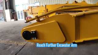 Excavator Long Reach Arm with Clamshell Bucket Excavator Long Reach with Standard Bucket