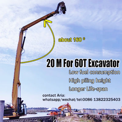 30 τόνων-38 τόνων Excavator Stack Driving Arm Stack Driver Attachment για την υψηλότερη στοίβα