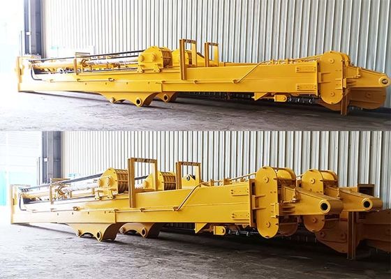 30m 35m Long Reach Clamshell τηλεσκοπικό βραχίονα Τρία τμήματα Excavator Dipper Arm