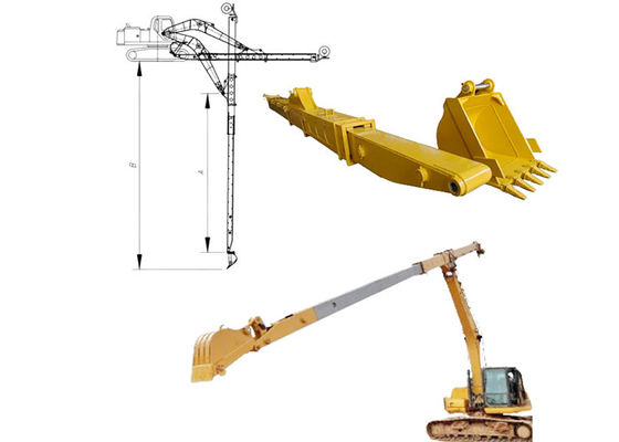 Q690D HG785 Εκσκαφέας Τηλεσκοπικός Βουμ Βουμ Μακράς Εκτόξευσης Με Βαθμό Ανασκαφής 16m