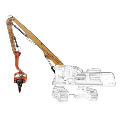 Προσαρμοσμένο χρώμα Excavator στοίβας οδήγηση άρμα με σφυρί auger προσαρμογή