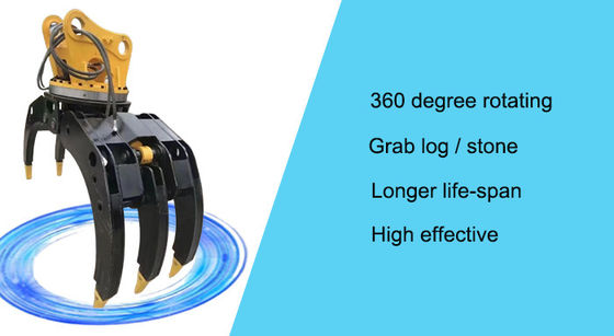 360 μοίρες γωνία περιστροφής υδραυλική περιστρεφόμενη λαβή για χειρισμό υλικών