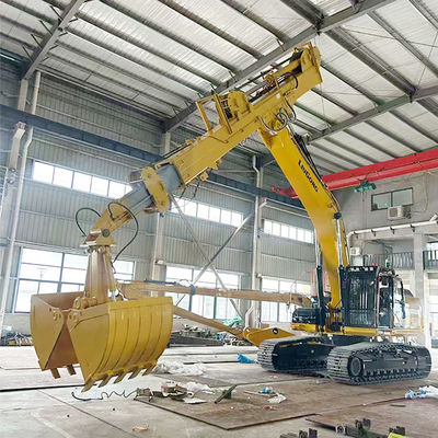 Telescopic Excavator with Clamshell Bucket Telescopic Boom για γάτες hitachi komatsu