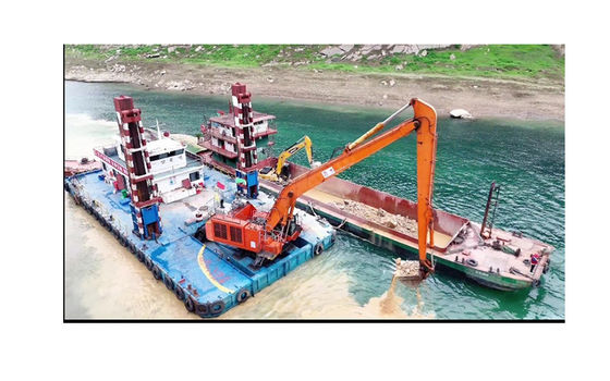 Εκσκαφέας βουνού μεγάλης εμβέλειας της Hitachi για την εκσκαφή καθαριστικού νερού