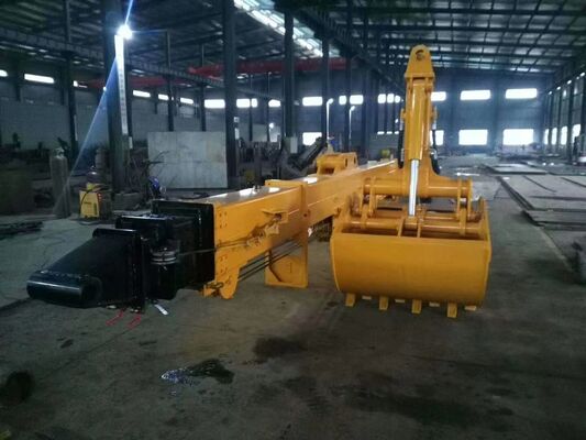 Excavator Attachment Clamshell 10m 12m Three-section Telescopic Arm Long Reach Boom and Arm Suitable for 10-15ton Excavator