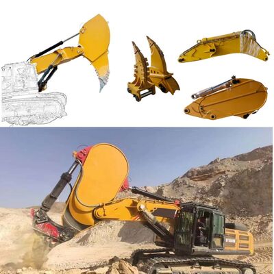 Excavator Rock Boom & Arm with Ripper for Sale for Heavy Machinery SY550 EC480 ZX470 Excavators