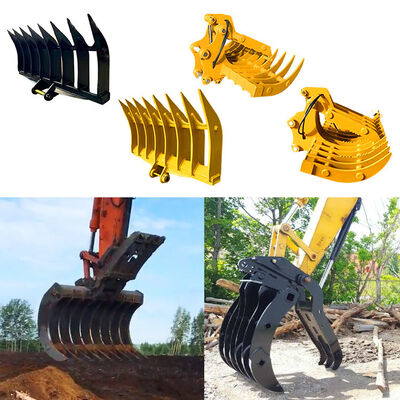Construction Machinery Parts Q355B Rake Bucket Root Rake for 25-50ton Excavator