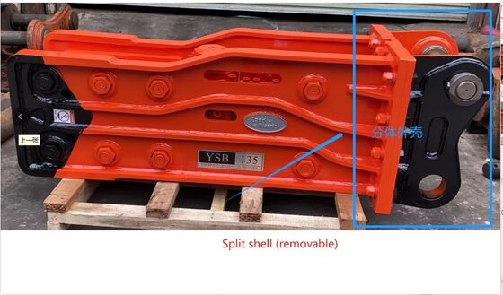 Υδραυλικό σφυρί βαρέως τύπου Ισχυρό εργαλείο κατεδάφισης για εκσκαφείς 0,5-10 T Mini κατασκευαστικά μηχανήματα