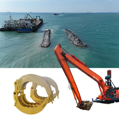 Εκσκαφέας Μακράς Εμβέλειας με Βαρέως Τύπου Αρπάγη Πέτρας — Βέλτιστη Λύση για Έργα Ανάχωσης Ποταμών & Φραγμάτων